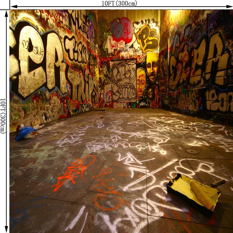 OUYIDA Graffiti Space 10X10FT Seamless Pictorial Cloth Customized Photography Backdrop Background Studio Prop TA25 - Image 2